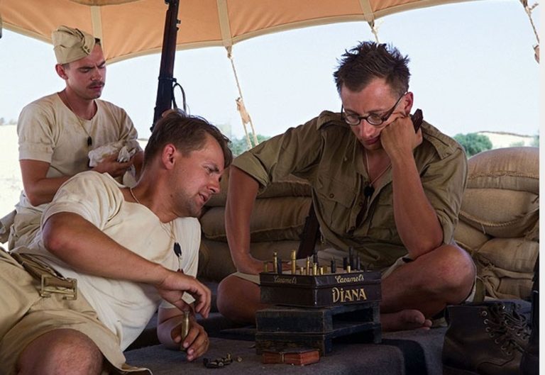 S Matúšem Krátkým a Petrem Lněničkou ve válečném filmu Tobruk (2008).